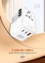 Ldnio 3 USB Ports 20W GaN Travel Adapter (Z9)